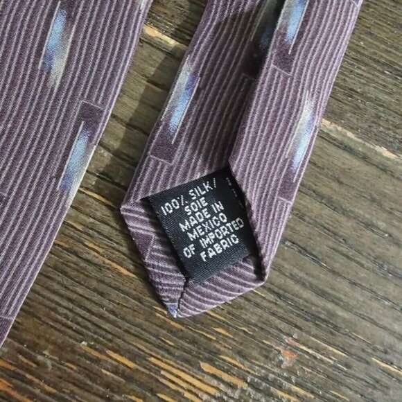Vintage 90s Bill Blass Designer Silk Geometric Neck Tie - Picture 2 of 4